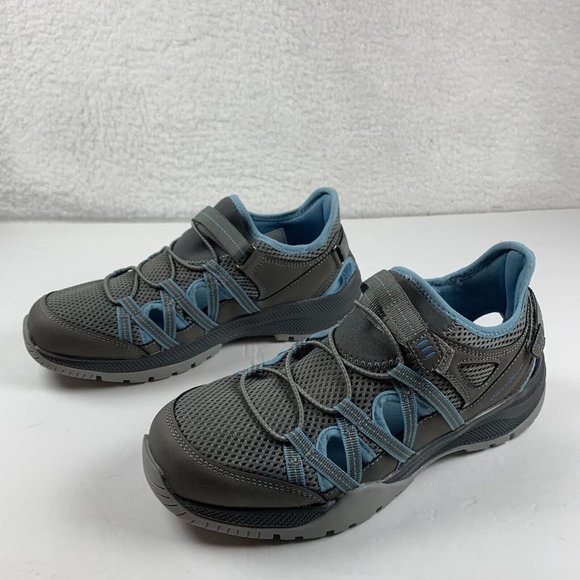 Eddie Bauer Sutton Hybrid Waterproof Hiking Shoes Women's 8M Gray/Blue Mesh 7894 - Picture 4 of 10